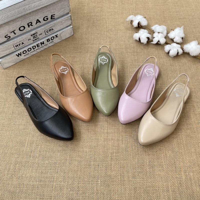 Faduzzi Sepatu Flatshoes Wanita CANTIKA Ujung Lancip Sepatu Flat Wanita Tali