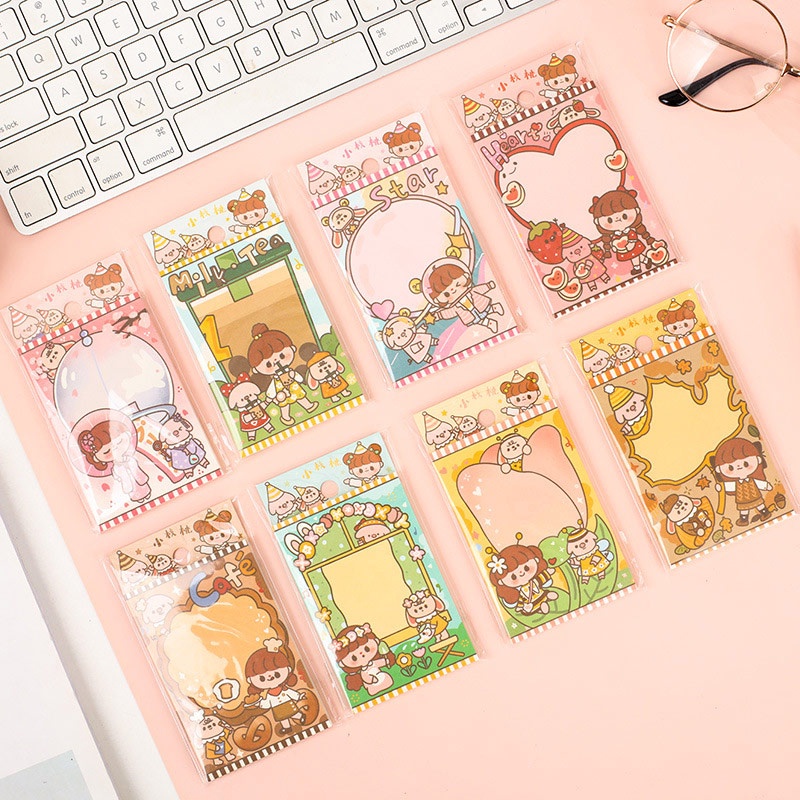 

Memo Kertas Memo Tempel Sticky Stick Notes Little Walnut Girl Panmomo