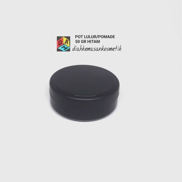 Pot lulur/pomade 50 gr hitam