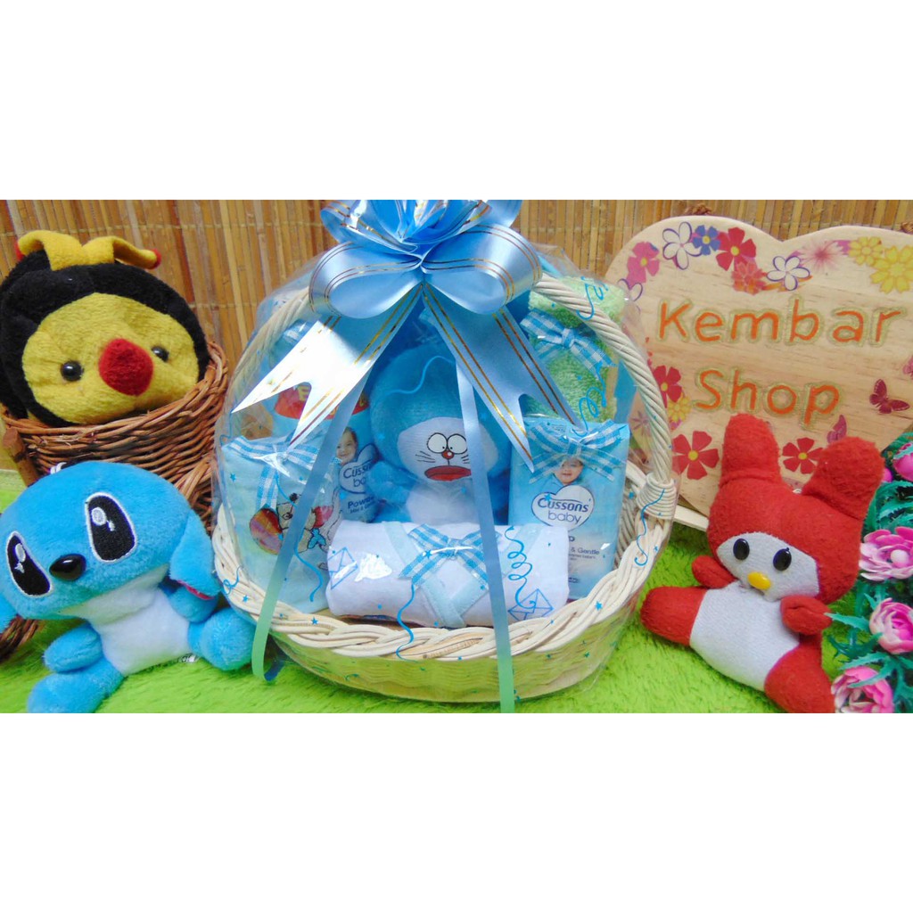 kembarshop paket kado bayi keranjang tangkai mini feeding 