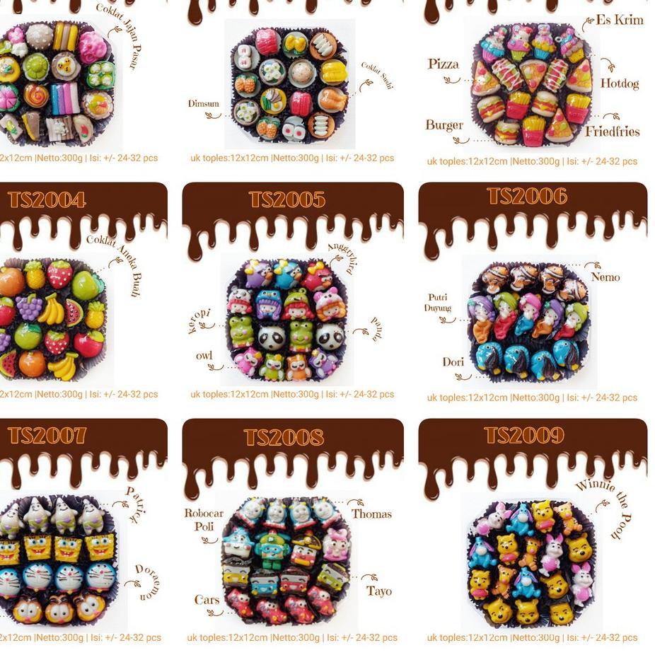 

8SC2 TS2010 Bestseller Grosir Cokelat Karakter cupcake disney sajian parcel hampers idul fitri 1442h