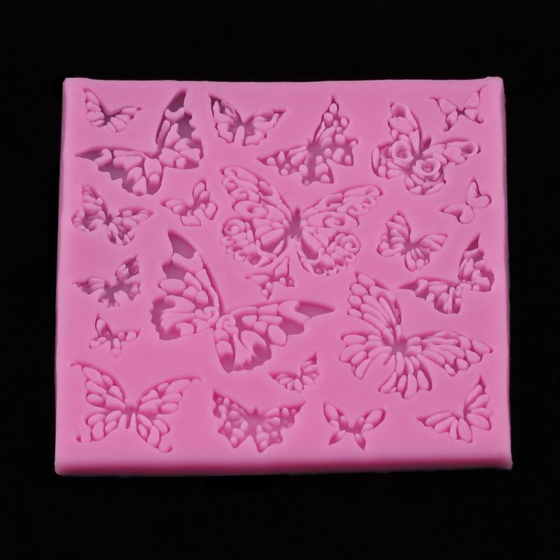 Glitter Cute Butterfly Silicone Resin Molds Earring Necklace Pendant Jewelry Tools