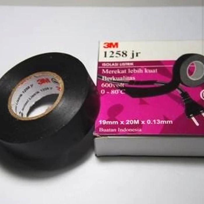 ISOLASI 3M 1258 JR ISOLASI LISTRIK ISOLASI KABEL TAPE ELECTRICAL TAPE 1258 JR