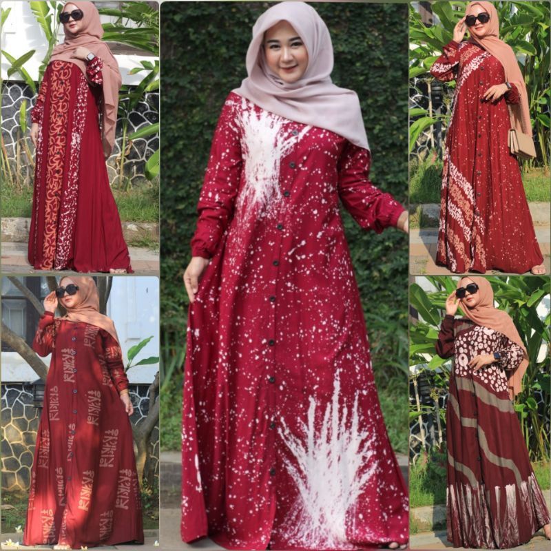 Gamis Twill Ori Motif Cantik Size (M.L.XL) Gamis Twill Ori Pekalongan