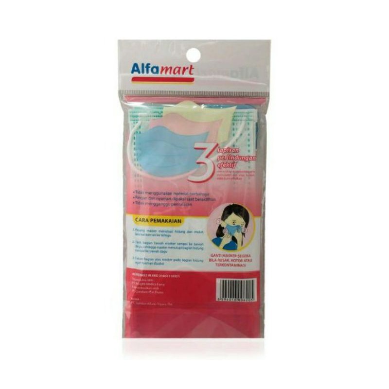 Alfamart Masker Medis Earloop 3 ply 5 pcs