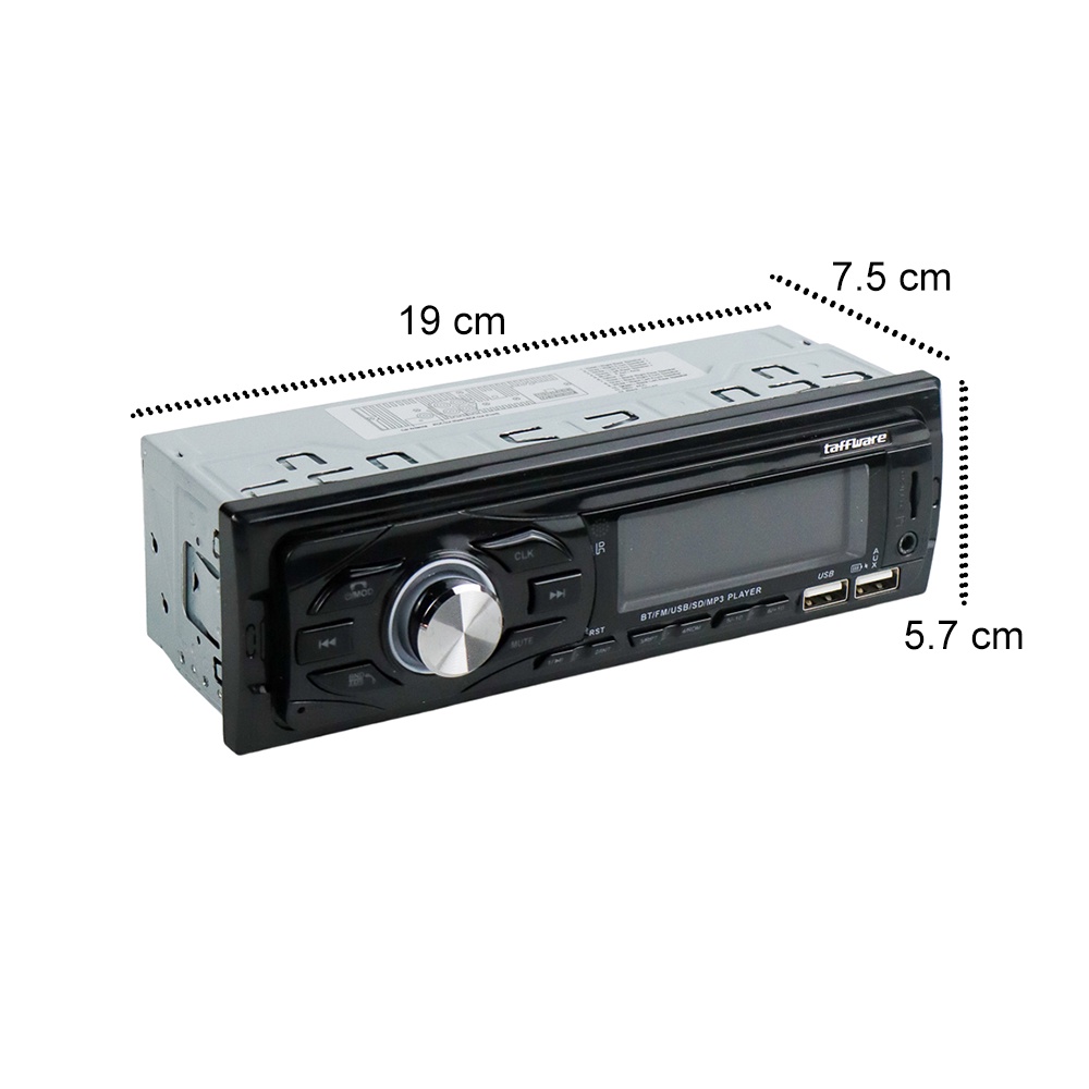 Taffware Tape Audio Mobil MP3 Player Bluetooth Wireless Receiver 12V - MP3-610 - Black