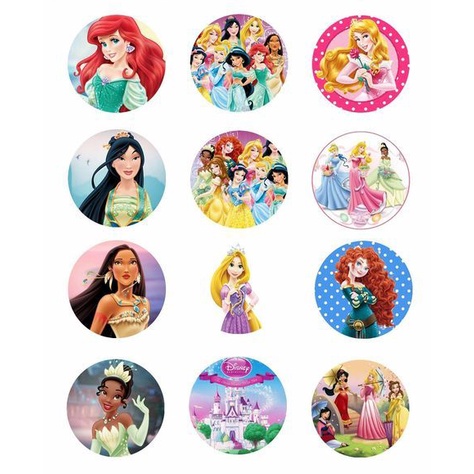 

CUPCAKE TOPPER CUSTOM KARAKTER PRINCESS DISNEY
