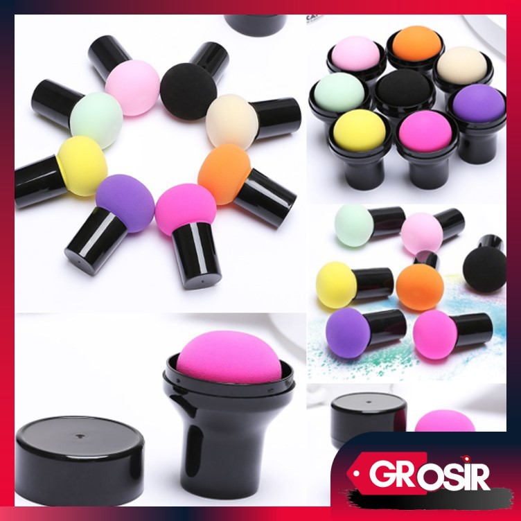 Grosir - K323 Sponge Blender Tangkai / Make Up Tools / Alat Kosmetik / Alat MakeUp / Alat Kecantikan