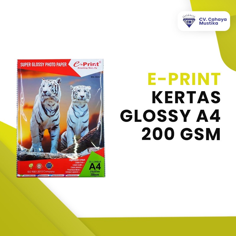 

Alat Tulis Kantor/Alat Tulis Kantor Grosir/Alat Tulis Kuliah Kertas E-Print Glossy A4 200 GSM Malang