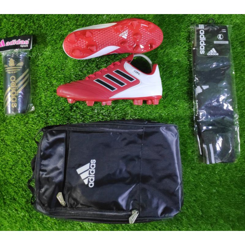PROMO PAKET MURAH LENGKAP SEPATU BOLA ADIDAS COPA ORIGINAL COMPONENT SEPATU BOLA TERMURAH 2022-MERAH