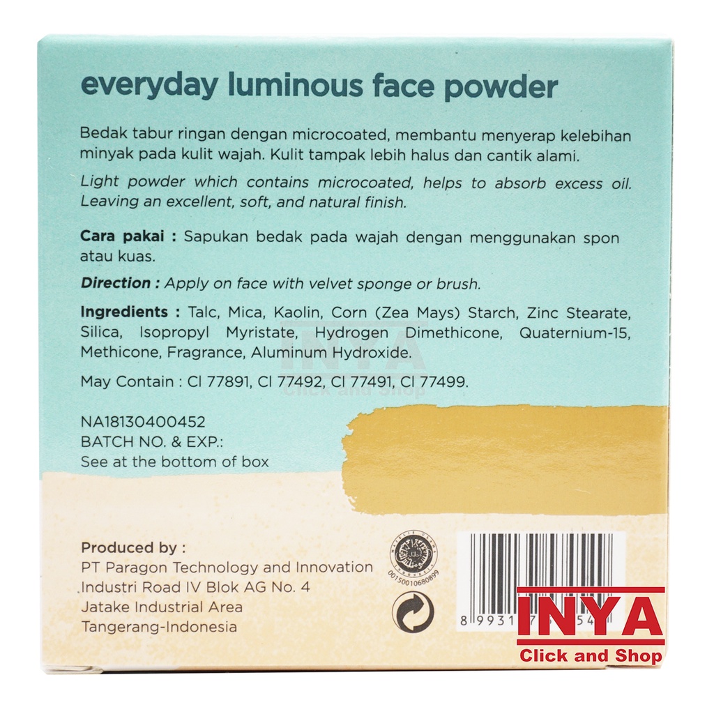 WARDAH EVERYDAY LUMINOUS FACE POWDER 03 IVORY 30gr