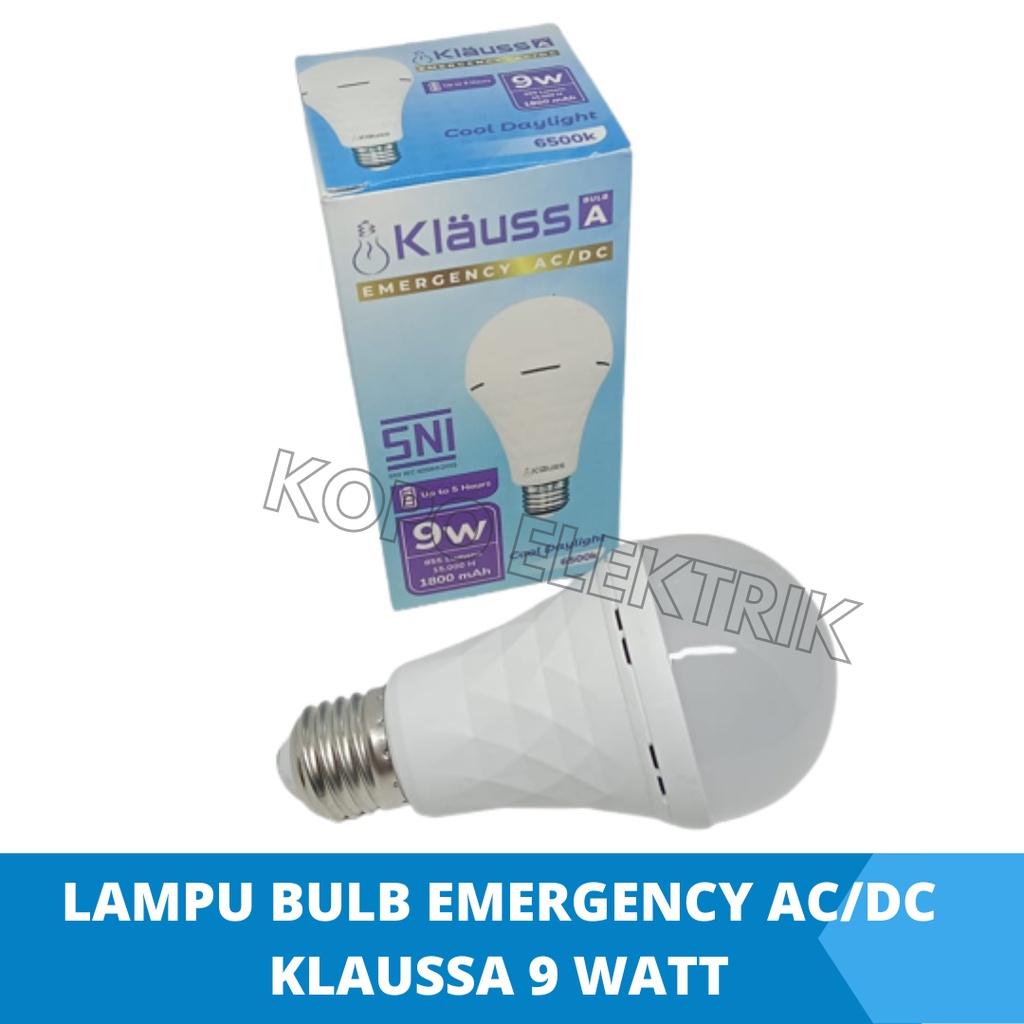 Lampu Bulb Emergency AC/DC 9 Watt Putih