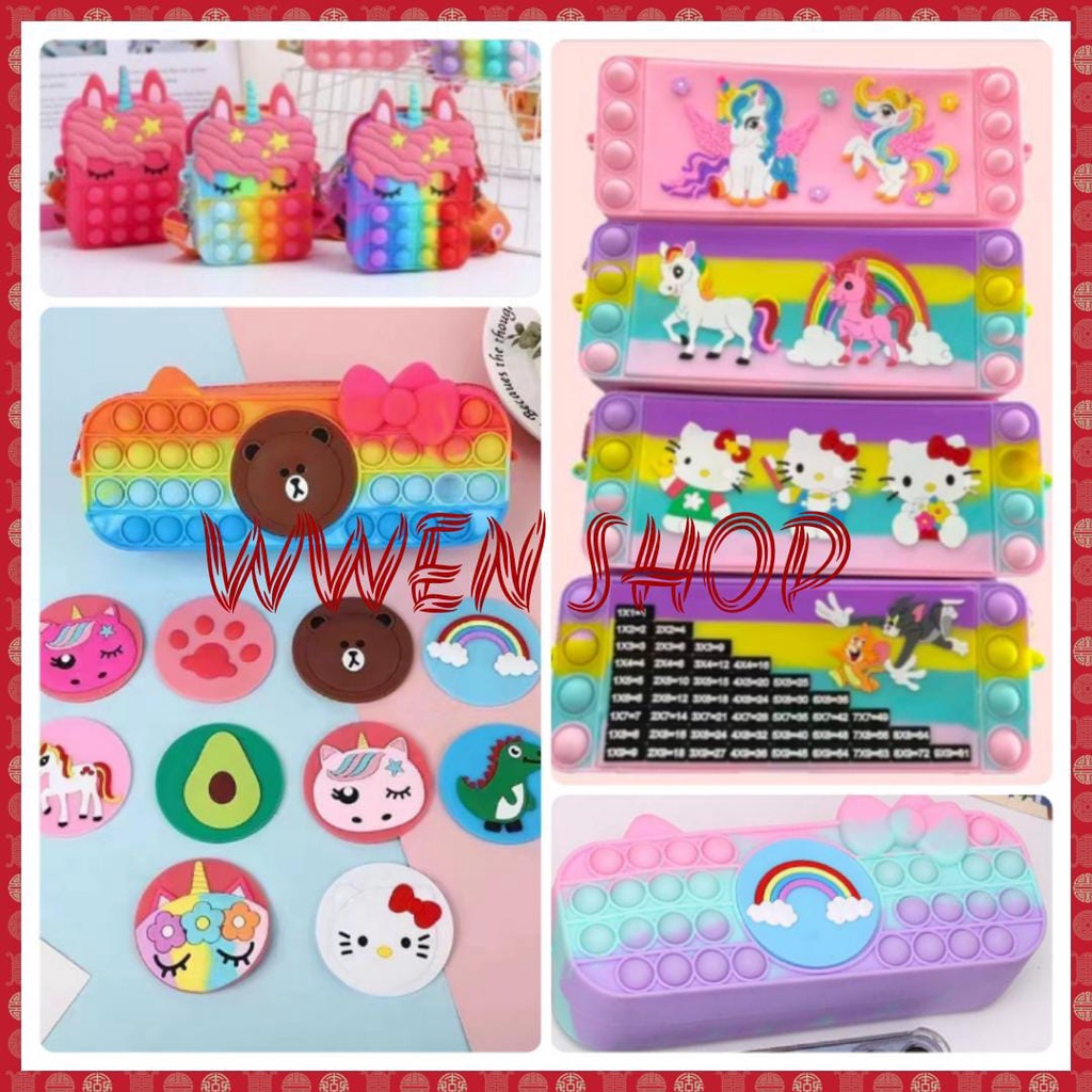 TAS ANAK PONY POP IT JELLY TAS SELEMPANG ANAK POP IT RUBBER JELLY / SLING BAG LUCU IMPOR LAKI PEREMPUAN COWOK CEWEK MURAH