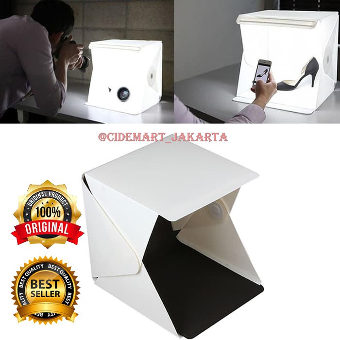 [ORIGINAL] STUDIO BOX MINI LED UNTUK FOTO PRODUK WITH LED KIT ORIGINAL LIGHT ROOM