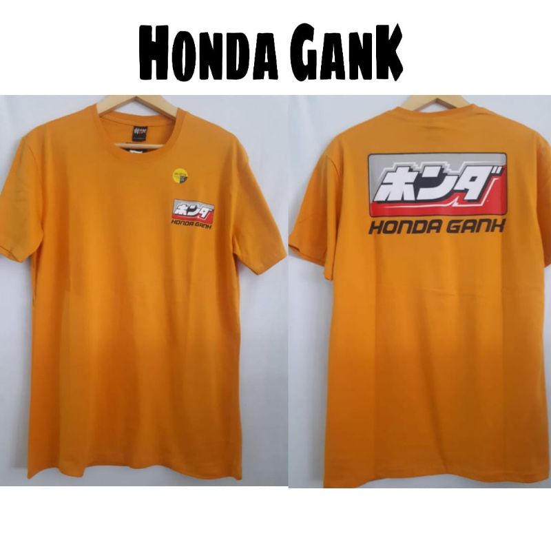 kaos distro motor HONDA GANK KUNING model 1 size L