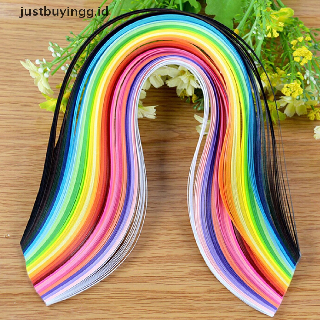 260 Strip Kertas Quilling Bunga Handmade Untuk Dekorasi Kerajinan Kertas