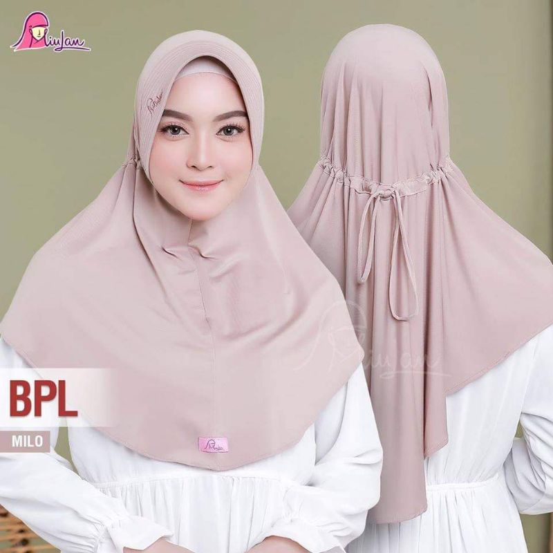 Miluan Hijab Plan Laura Dewasa Kerudung Dewasa Jilbab Instant  Size L XL Plain Laura | {BISA COD}-4