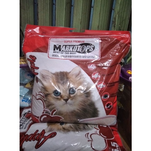 Pasir Wangi Markotop 10liter Pasir kucing Aroma Apel