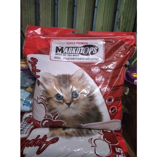 Pasir kucing Wangi Markotop 10liter~Aroma Apel