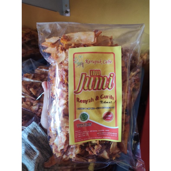 

Kerupuk Cabe Jumi Pedas Varian Pedas Manis 300 gr