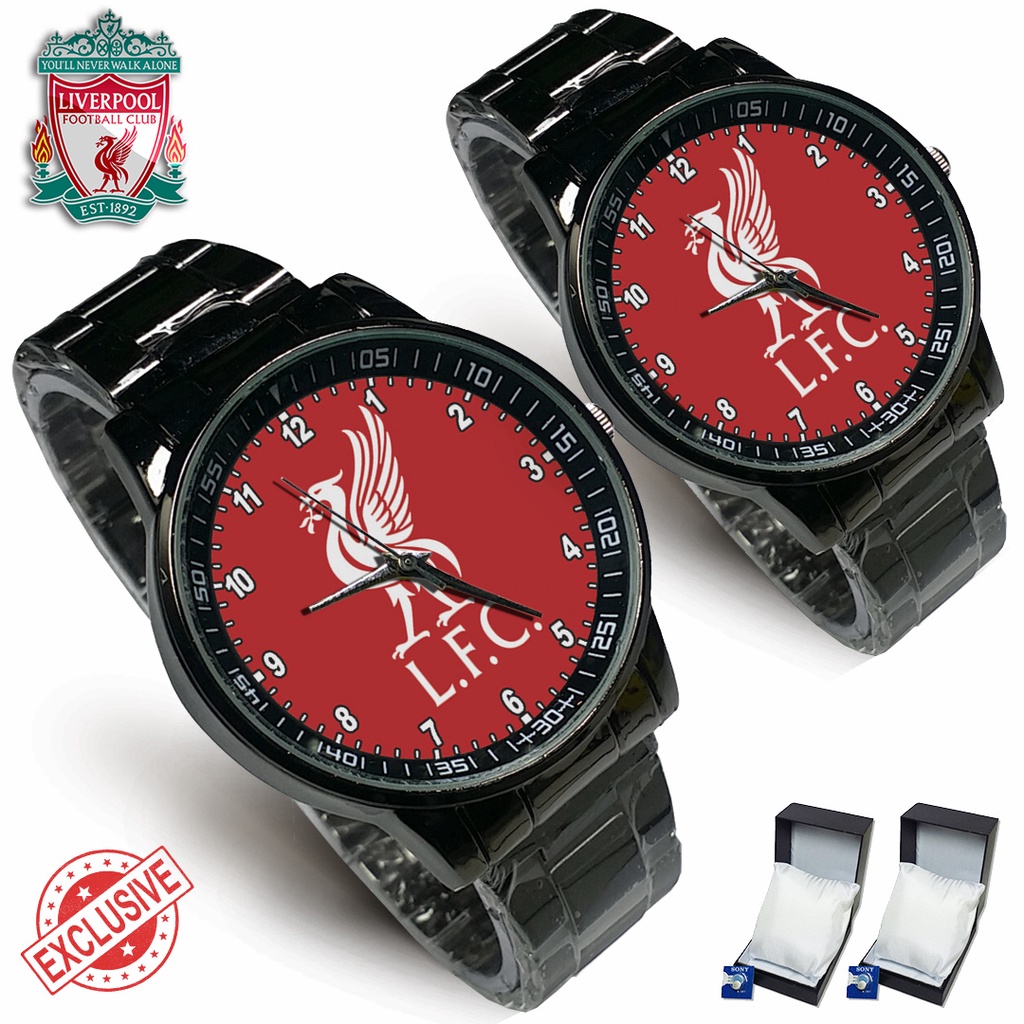 ( Keren ) Jam Tangan Liverpool Rantai Hitam - Couple / Satuan Exclusive 5