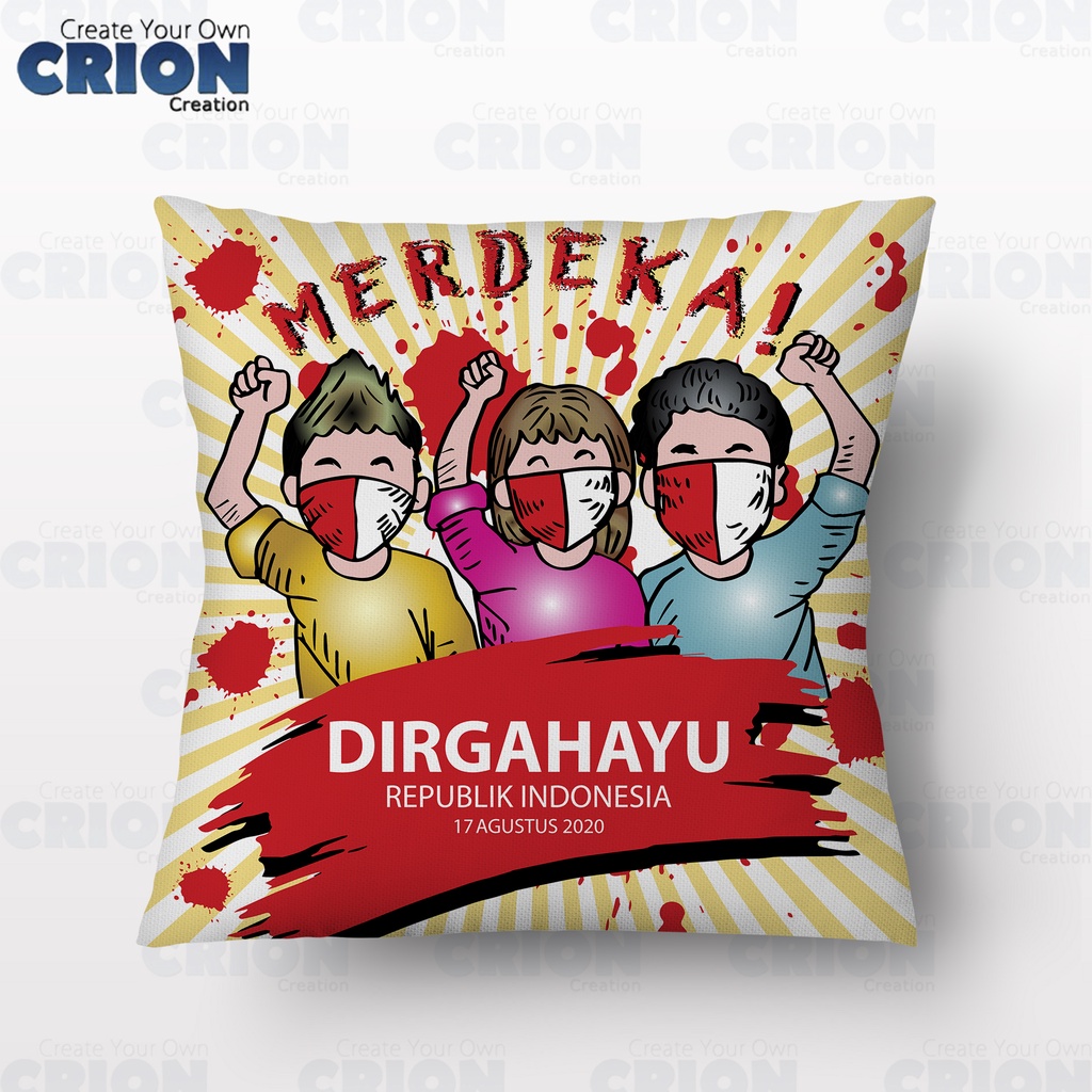 Bantal HUT RI - Kemerdekaan Indonesia - souvenir/kado - By Crion