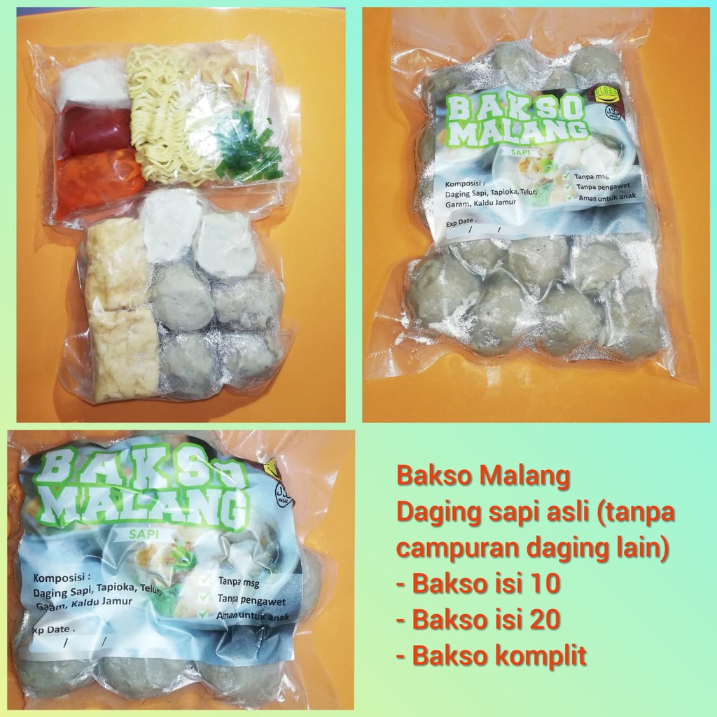 

Bakso Malang frozen daging asli dan empuk