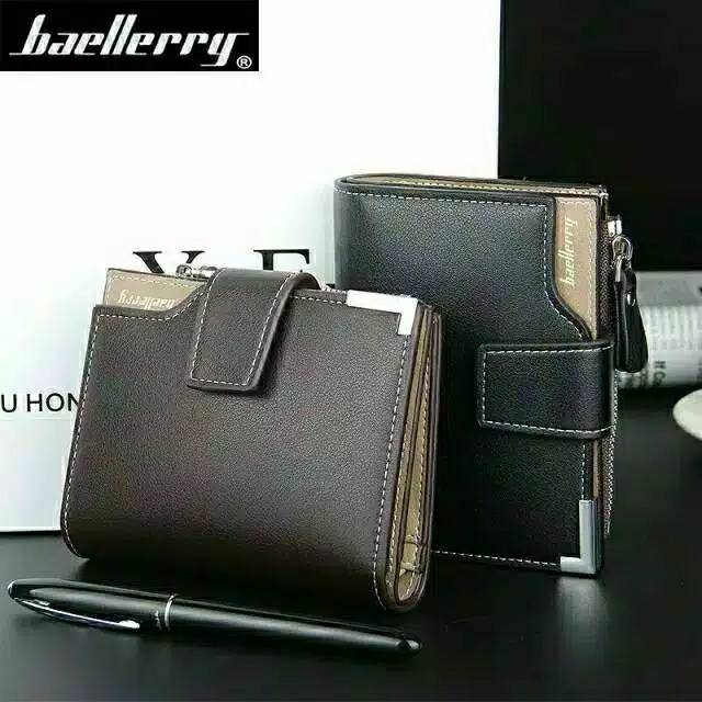 Dompet pria Baellerry Pendek Kulit dompet Lipat Baellerry