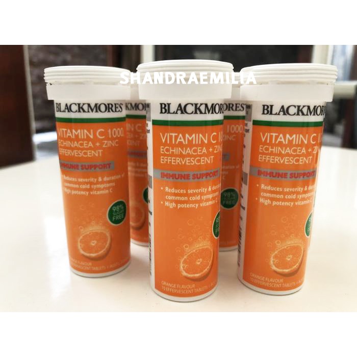 Jual Blackmores Vitamin C 1000mg , Echinacea + Zinc Effervescent 10