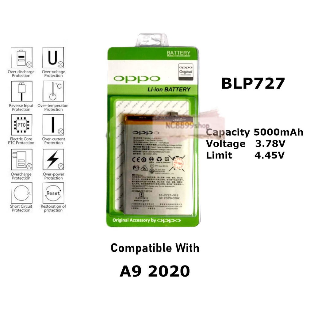 (NC) Batre Baterai Battery Original Oppo BLP727 A9 2020 / A5 2020