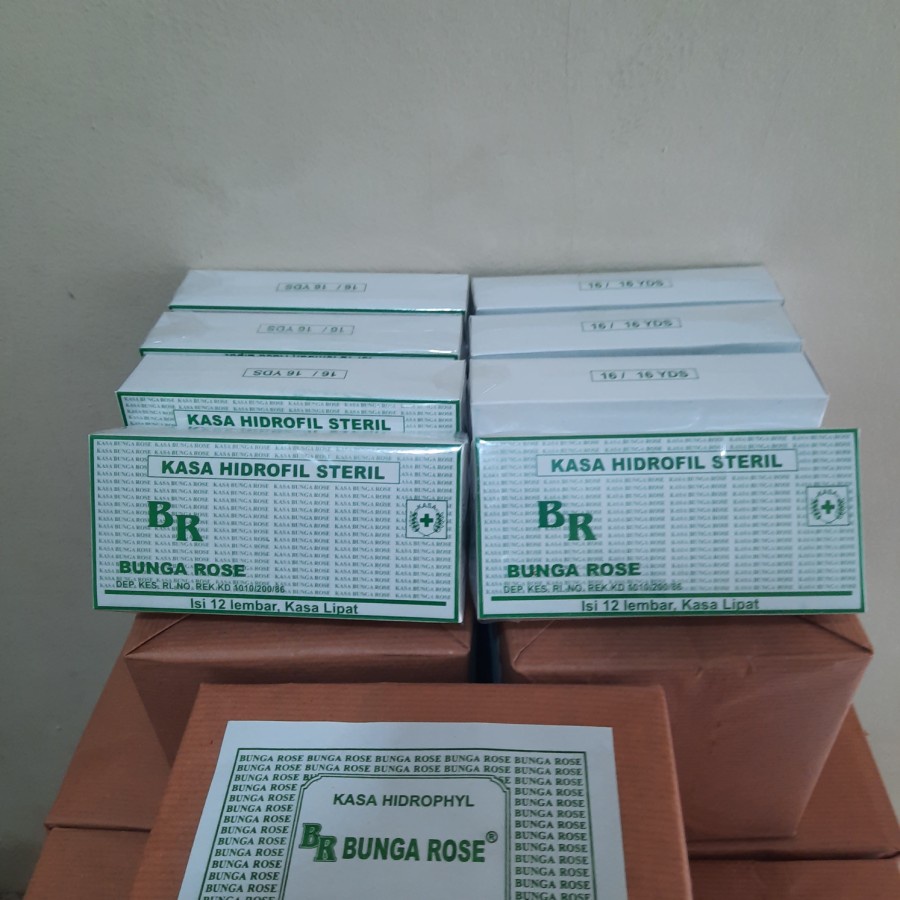 Kasa Steril 16 x 16 isi 10 Pak Bunga Rose Kasa Hidrofil Steril