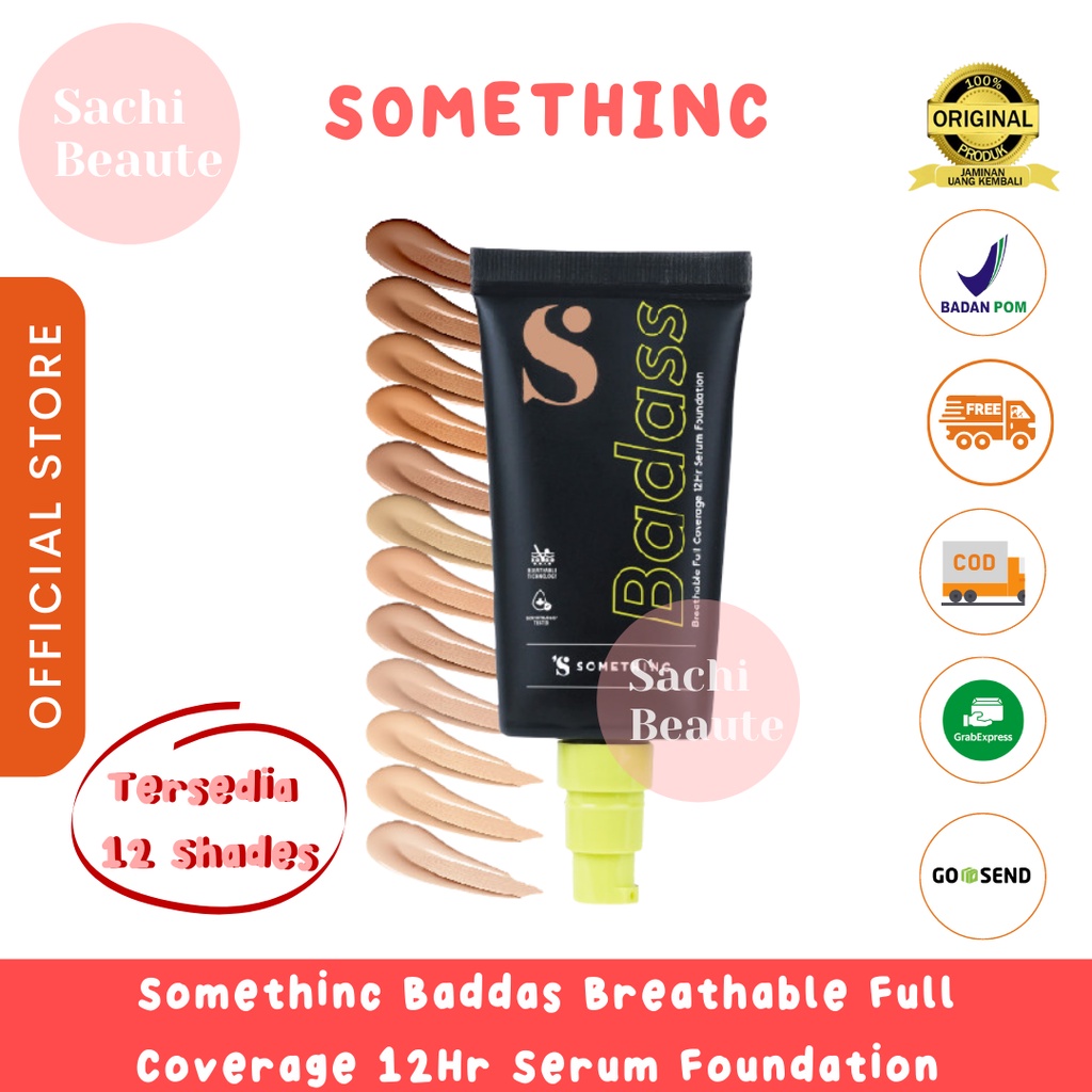 SOMETHINC BADASS Breathable Full Coverage 12HR Serum Foundation - Tahan Hingga 12 Jam