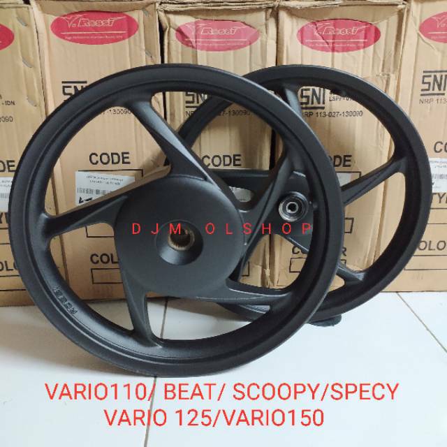 VELG RACING V ROSSI HONDA STD VARIO 110 BEAT SCOOPY SPECY &amp; VARIO125/150 1SET