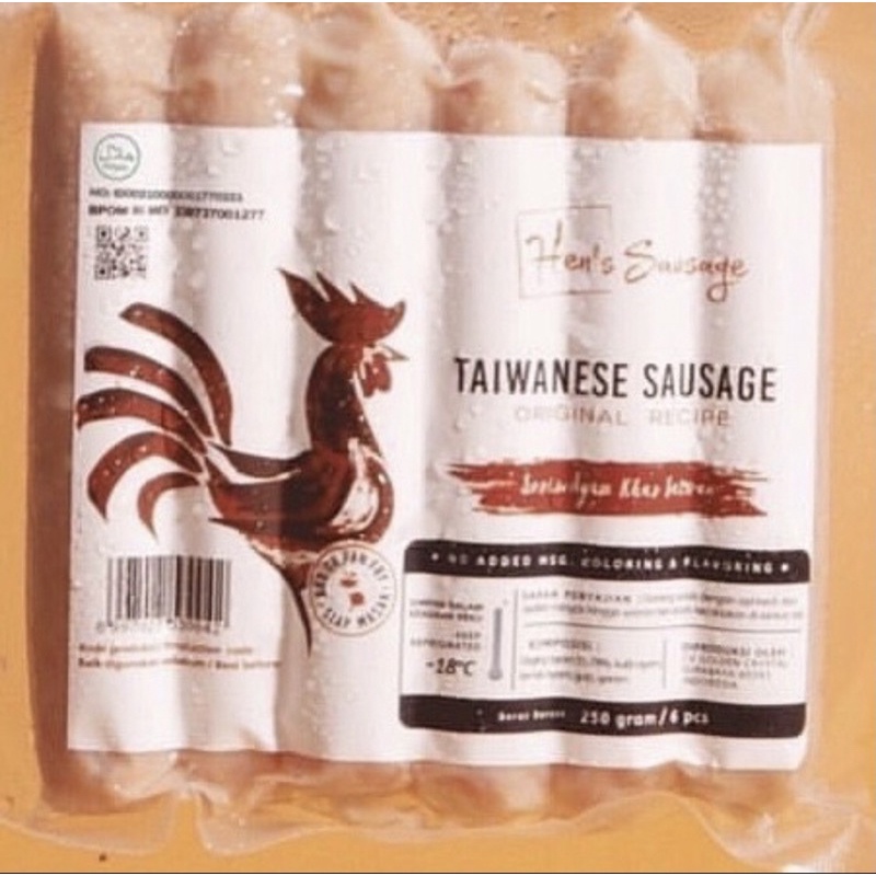 Sosis Ayam Taiwan halal Hen's Sausage BPOM