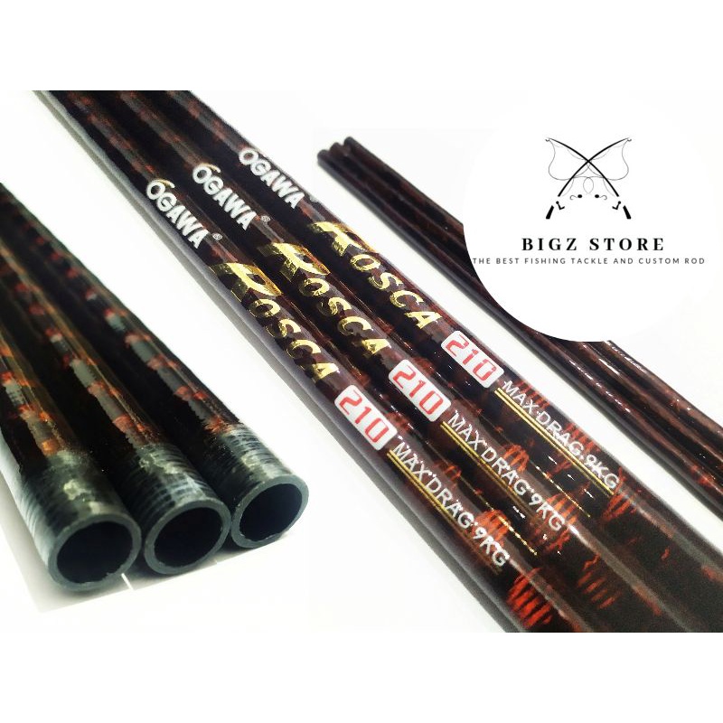 BLANK CARBON OGAWA ROSCA PANJANG 210 CM SETARA PE 2-4 MOTIF ULIR BAHAN CUSTOM JORAN