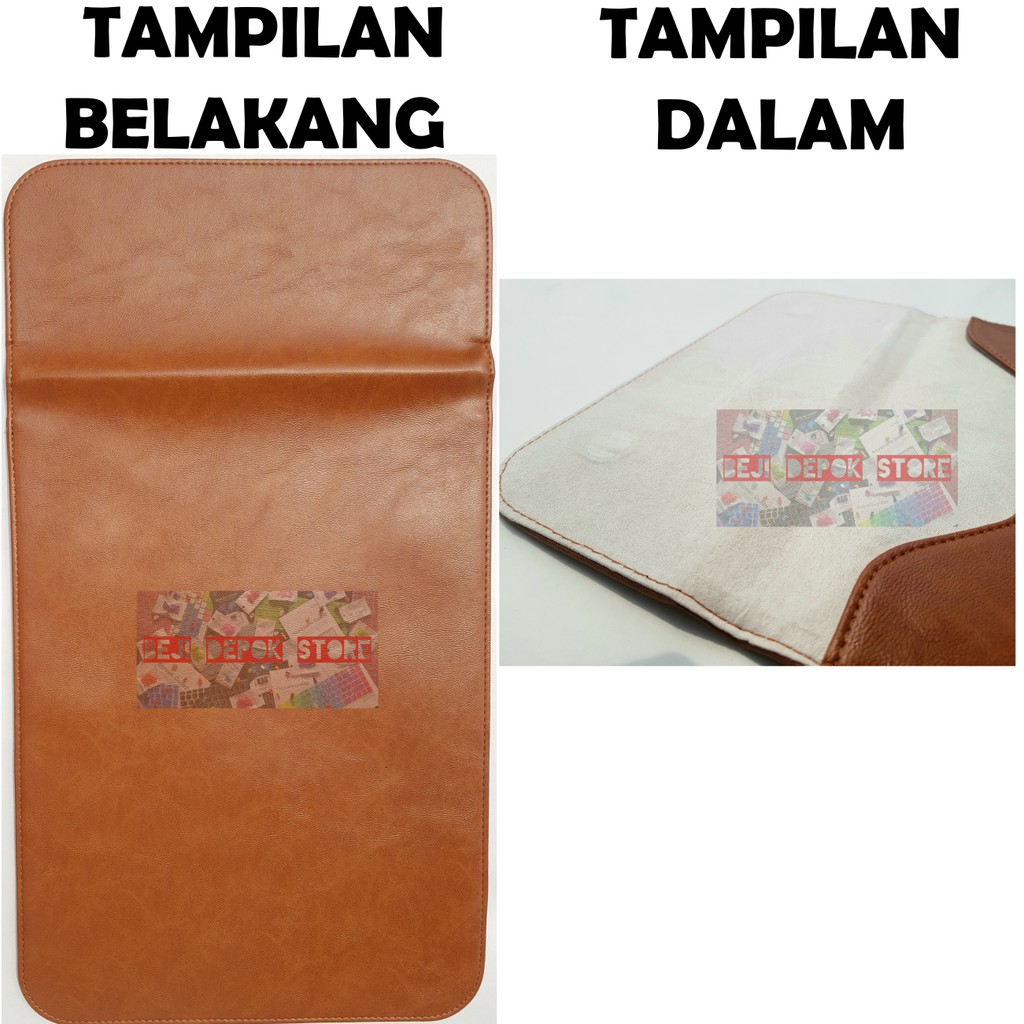 Laptop Sleeve Sarung Laptop Kulit Sintetis Tahan Air PU Leather Waterproof 11&quot; 13&quot; 14&quot; 15&quot; inch