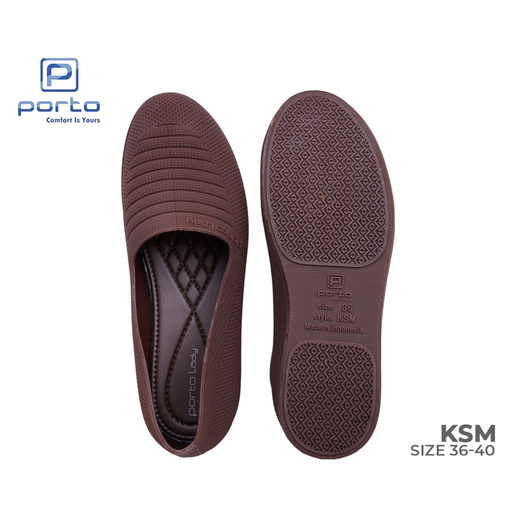 KSM - Porto Leveling Sepatu Wanita Flatshoes Korea Nyaman Casual Kantor Premium Anti Licin Original Porto Lady