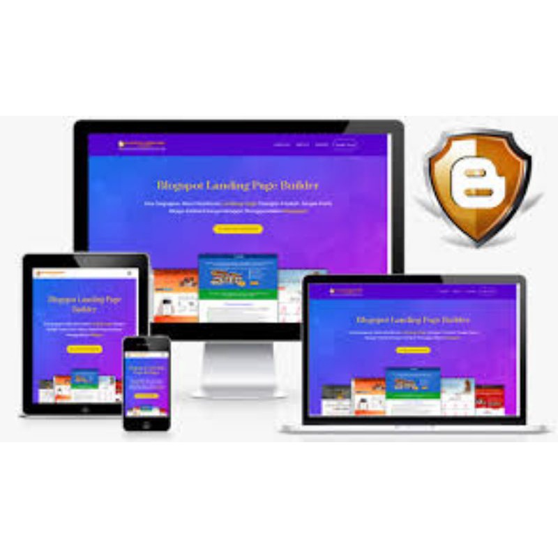 Template Landing Page dan toko online Blogspot Responsive