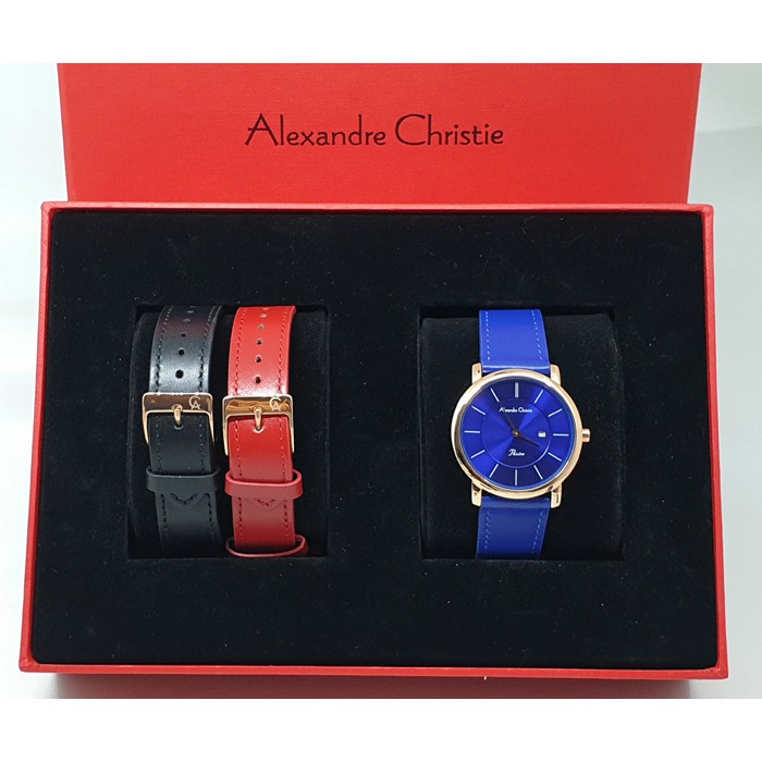 Alexandre Christie Ac 2738 Rosegold Blue, Jam Tangan Wanita, Original