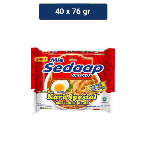 

Mie Sedaap Kari Kental Spesial 76gr x 40 (1 box)