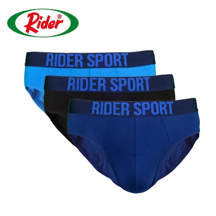 1 Box 3 Pcs CD Rider Sport R 781 B - Celana Dalam Pria Dewasa - Multi Colour