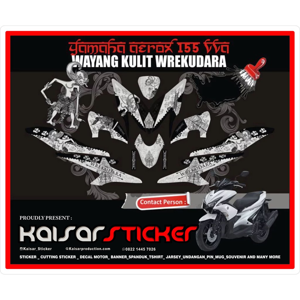 Stiker Yamaha Aerox 155 Full Body Konsep Wayang Shopee Indonesia