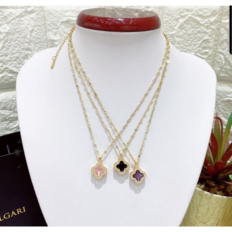 Kalung Titanium Asli Gold Rosegold elv Premium Quality Anti karat anti alergi Stainless steel 8
