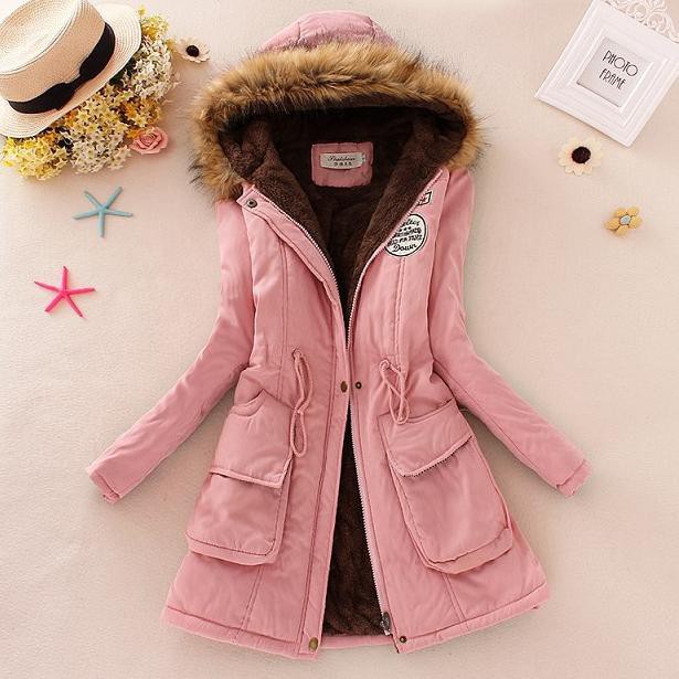 Kekinian.. Jaket Import Wanita Parka Bulu Musim Dingin Winter Musim Hujan- Jaket Motor Wanita Anti A