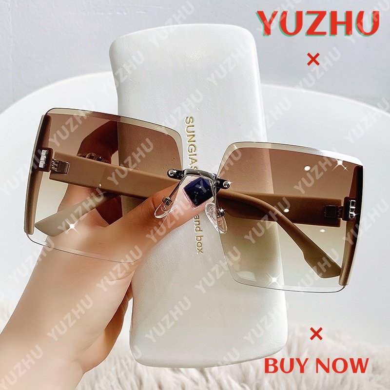 (YUZHU) Square Frame Sunglasses Beach Fashion Shades Sunglasses for Women