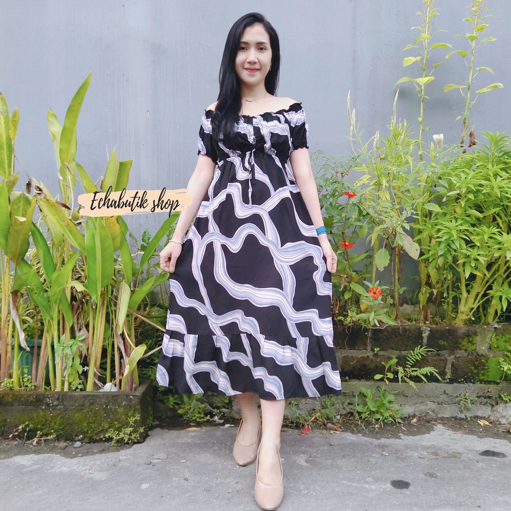 DASTER/DRES CASANDRA POLOS BALI-VANESA HITAM