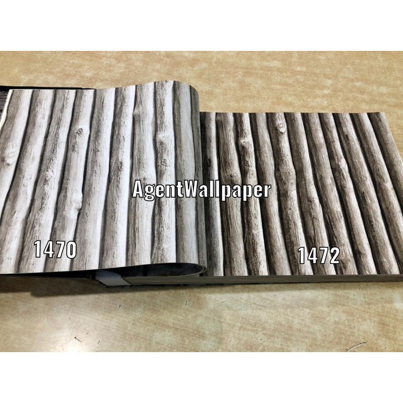 Wallpaper Dinding murah Motif Pohon Kayu 3D Rock