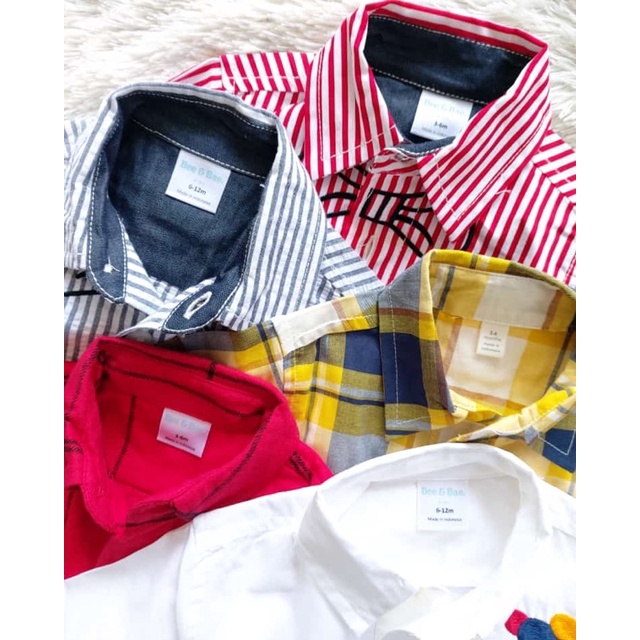 7.7 SALE Kemeja atasan anak motif kotak kotak
