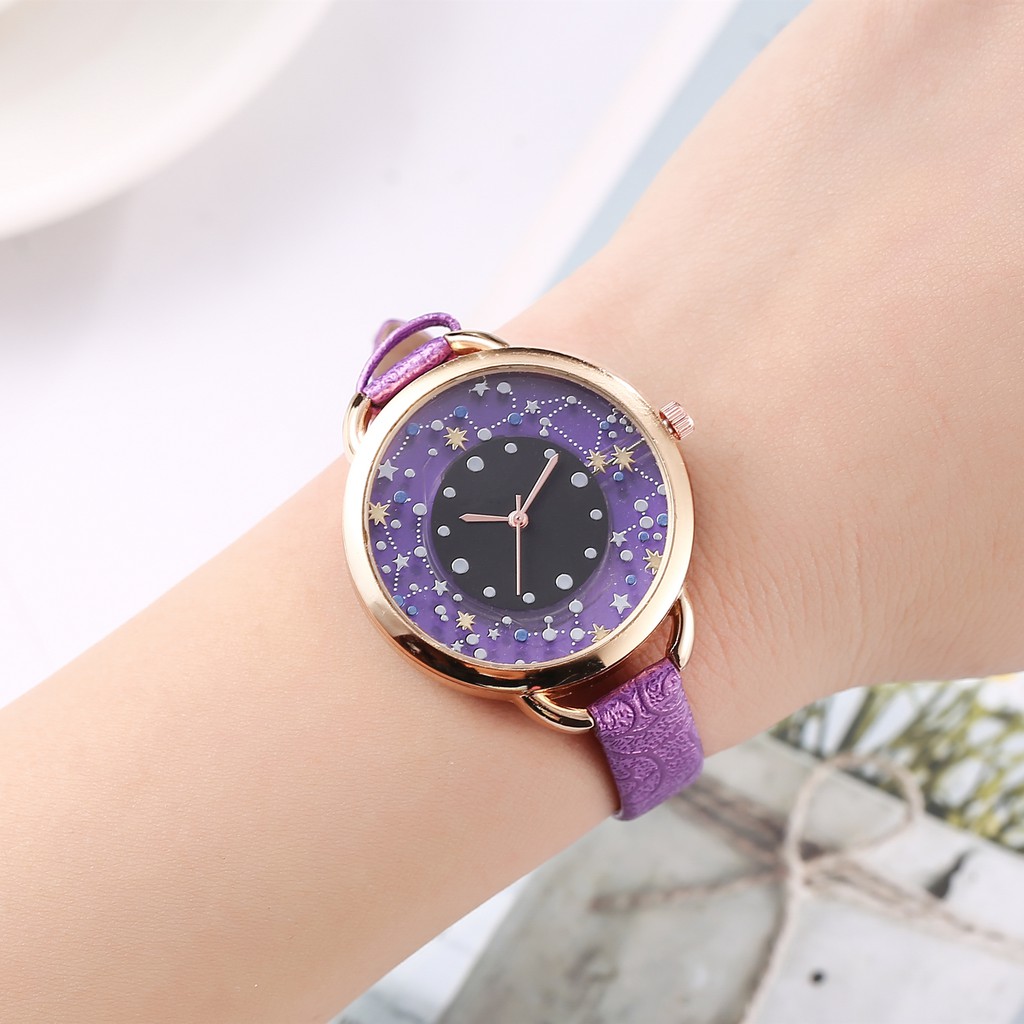 JAM TANGAN GENEVA FASHION LEATHER QUARTZ BARU FASHION JAM TANGAN WANITA GROSIR MODEL TALI KULIT W24