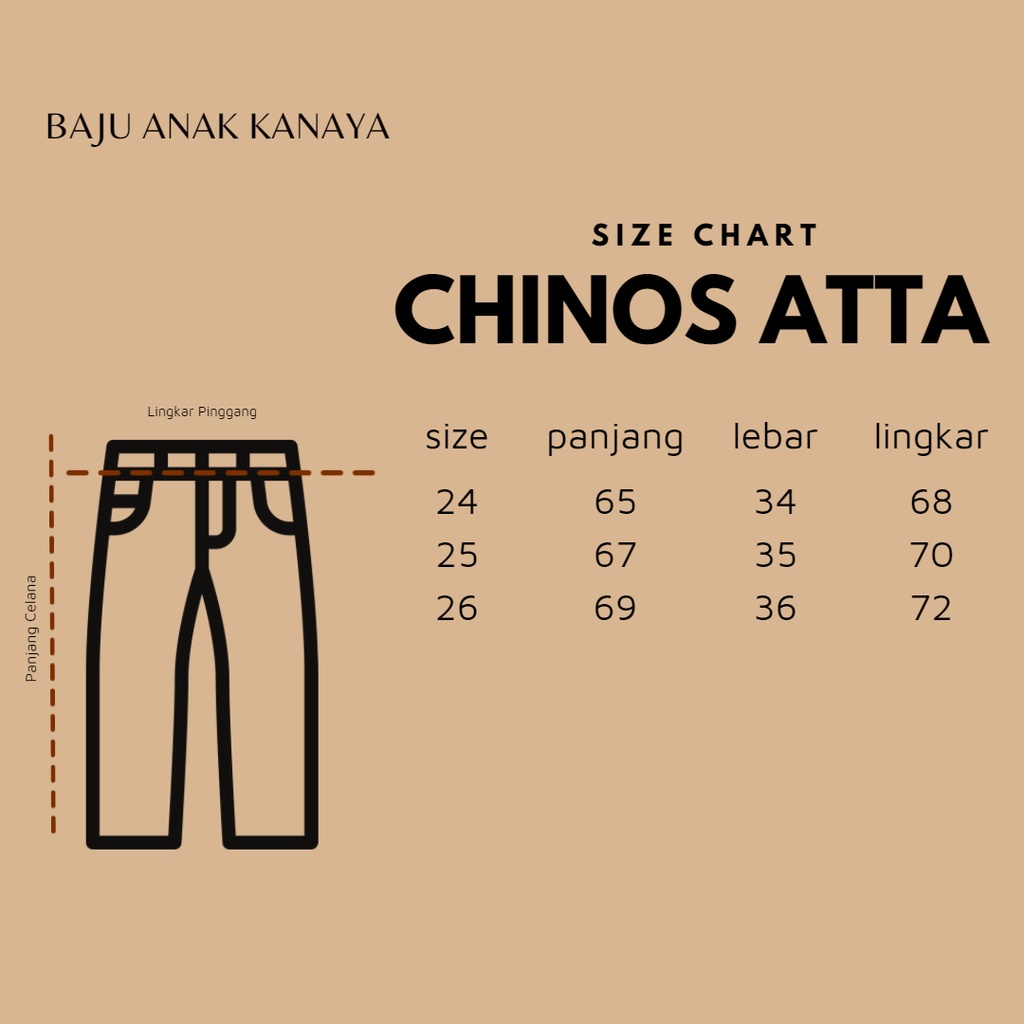 6-8 TH CELANA ANAK CHINOS PANJANG ANAK ATTA CHINO ANAK